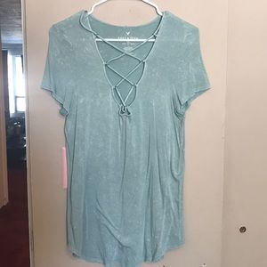 AE S&S Lace Up T